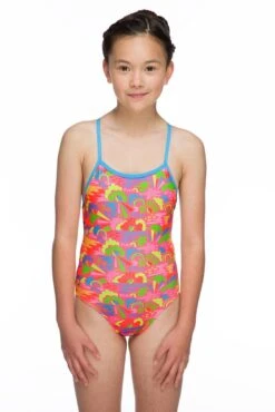 Maru Girls Happy Days Pacer Aero Back Swimsuit 11 Maru Girls Happy Days Pacer Aero Back Swimsuit -Swim Equipment Shop gk6029 front