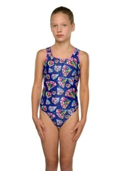 Maru Girls Razzle Dazzle Swimsuit -Swim Equipment Shop gk7539 f wbg