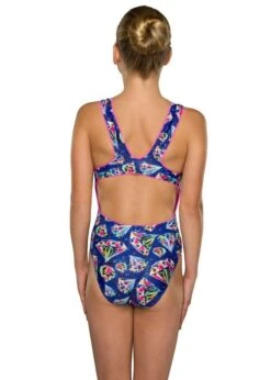 Maru Girls Razzle Dazzle Swimsuit -Swim Equipment Shop gk7539 r wbg