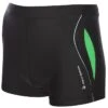 Aquasphere Ibiza Swimshorts - Black / Green -Swim Equipment Shop ibiza green front