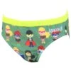 Jaked Boys Superheroes Brief - Military Green -Swim Equipment Shop jcbfo11002 green front