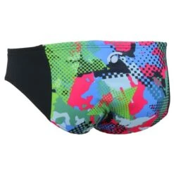 Jaked Boys Teknocamou Briefs - Fluo Green -Swim Equipment Shop jcbfu11001 back 1