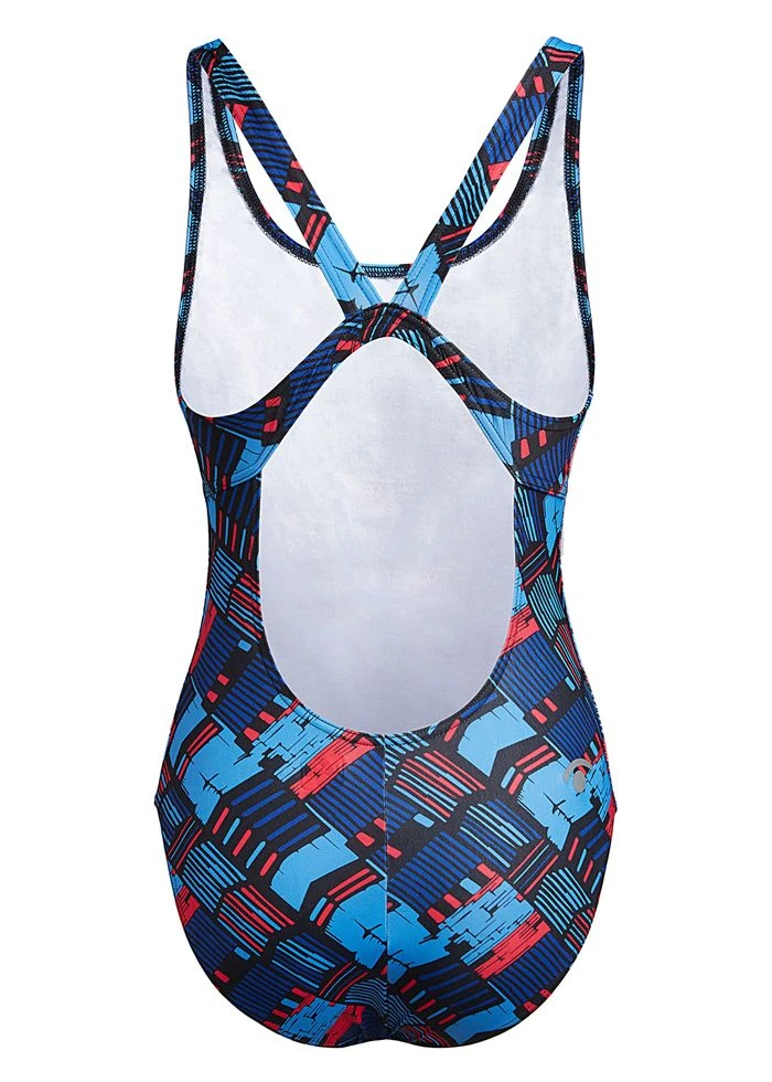 Jaked Girls' Track Swimsuit - Blue / Pink 4 Jaked Girls' Track Swimsuit - Blue / Pink - Image 2