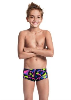 Jaked Boy's Diamonds Trunks - Black