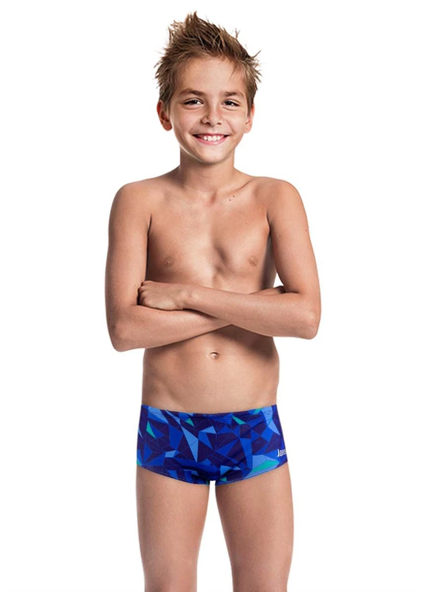 Jaked Boy's Diamonds Trunks - Blue 3 Jaked Boy's Diamonds Trunks - Blue