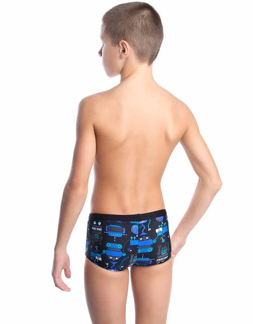 Mad Wave Boys Robots Trunks - Purple / Black 4 Mad Wave Boys Robots Trunks - Purple / Black - Image 2