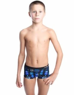 Mad Wave Boys Robots Trunks - Purple / Black
