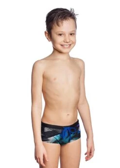 Mad Wave Boy's Breacker Trunks - Black/Blue -Swim Equipment Shop m0278 2