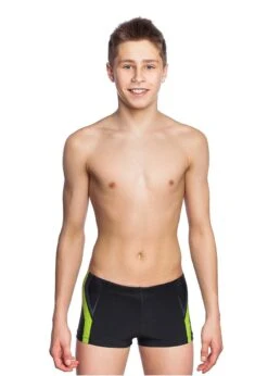 Mad Wave Boy's Brave Swim Shorts - Black / Yellow