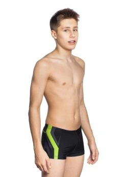 Mad Wave Boy's Brave Swim Shorts - Black / Yellow -Swim Equipment Shop m0289 02 6 z6w brave 2