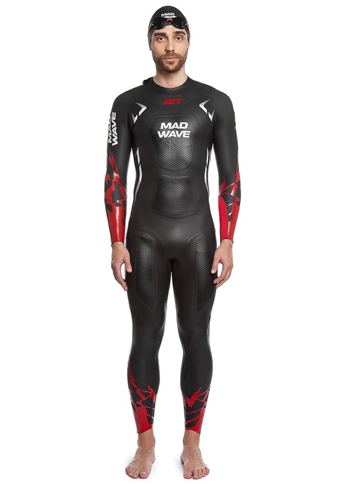 Mad Wave Men's Jet Wetsuit - Black / Red 4 Mad Wave Men's Jet Wetsuit - Black / Red - Image 2
