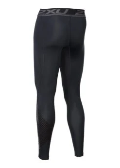 2XU Men's Accelerate Compression Tights - Black/Arrow Stripe Nero -Swim Equipment Shop ma4476b blk asn 01