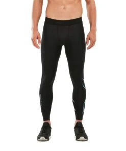 2XU Men's MCS X Training Competition Tights - Black/Denim 7 2XU Men's MCS X Training Competition Tights - Black/Denim -Swim Equipment Shop ma5365b blk dnm 01