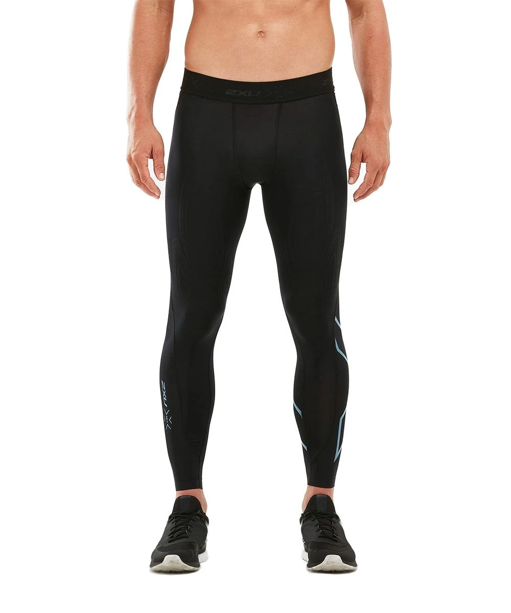 2XU Men's MCS X Training Competition Tights - Black/Denim 5 2XU Men's MCS X Training Competition Tights - Black/Denim - Image 3
