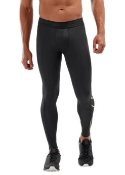2XU Men's MCS X Training Competition Tights - Black/Gold -Swim Equipment Shop ma5365b blk gld