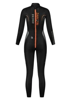 Dare2Tri MACH4.1 Women’s Wetsuit 14 Dare2Tri MACH4.1 Women’s Wetsuit -Swim Equipment Shop mach4 vrouw black orange back 1