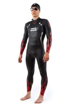 Mad Wave Men's Jet Wetsuit - Black / Red 12 Mad Wave Men's Jet Wetsuit - Black / Red -Swim Equipment Shop mens jet front