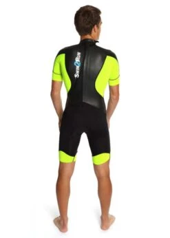 Dare2Tri Mens SwimRun GO Wetsuit - Black / Yellow -Swim Equipment Shop mens swim 2rungo model back