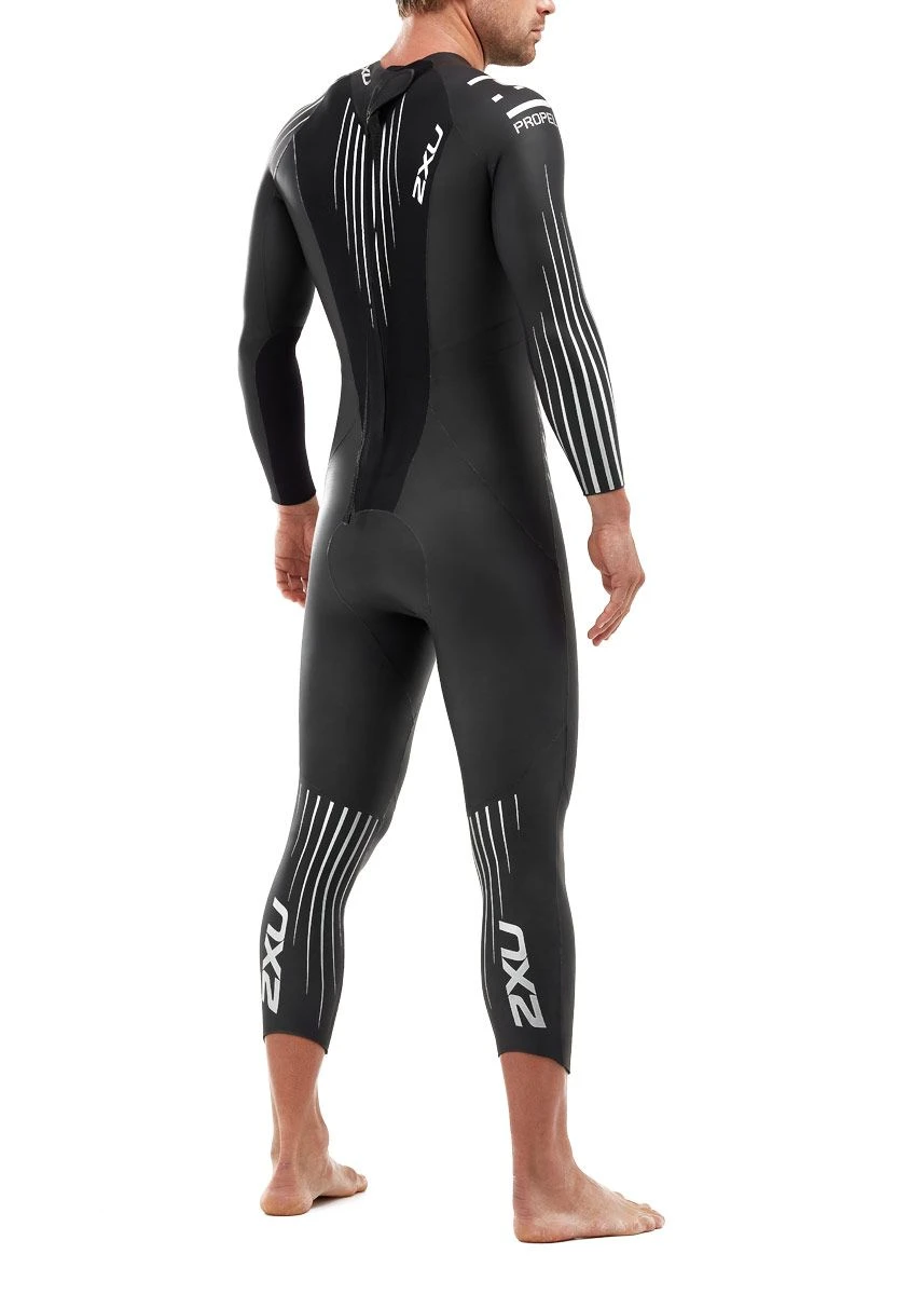 2XU Men's P:1 Propel Wetsuit - Black/Silver Shadow 4 2XU Men's P:1 Propel Wetsuit - Black/Silver Shadow - Image 2