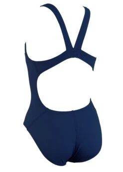Nike Girls' Poly Core Solids Fastback Swimsuit - Navy Blue -Swim Equipment Shop ness5021 440 back