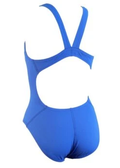 Nike Girl's Poly Core Solids Fastback Swimsuit - Blue -Swim Equipment Shop ness5021 494 back 1