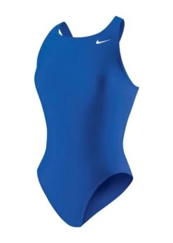 Nike Girl's Poly Core Solids Fastback Swimsuit - Blue -Swim Equipment Shop ness5021 494