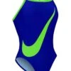 Nike Girl's Big Swoosh Swimsuit - Blue -Swim Equipment Shop ness7048 494 2