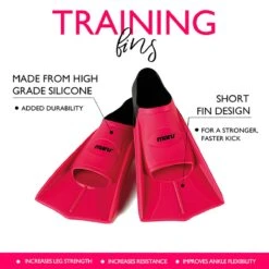 Maru Training Aid Fins - Neon Pink/Black -Swim Equipment Shop pink upload
