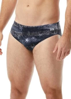 TYR American Dream Racer Brief - Black/Grey