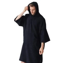 Towel City Adult Poncho - Black