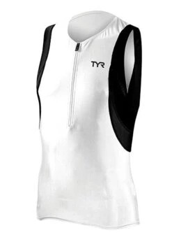 TYR Male Competitor Collection Singlet White/Black