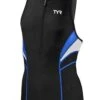 TYR Competitor Male Triathlon Tank Black/White/Blue