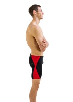 FINIS Splice Jammer - Black/ Red -Swim Equipment Shop ts jammer redsplice crossside