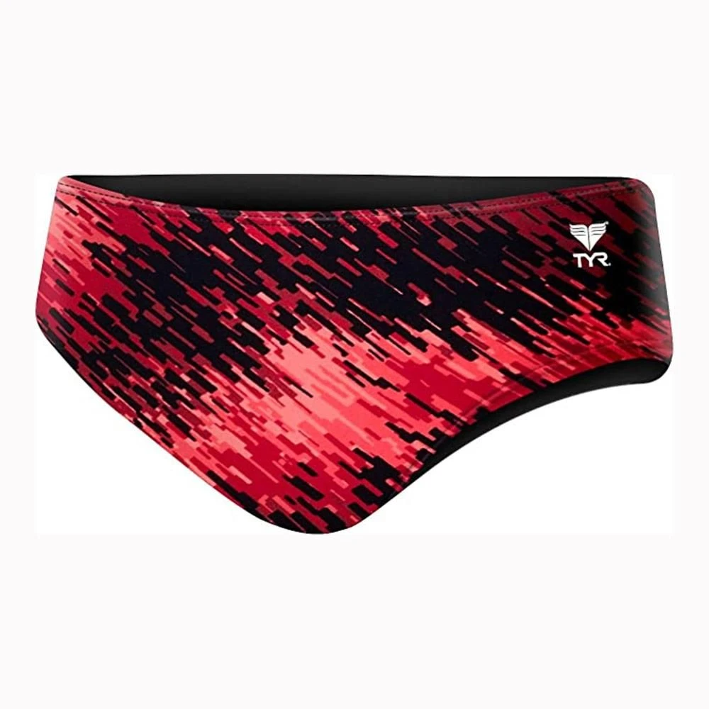 TYR Perseus All Over Racer Briefs - Red 4 TYR Perseus All Over Racer Briefs - Red - Image 2