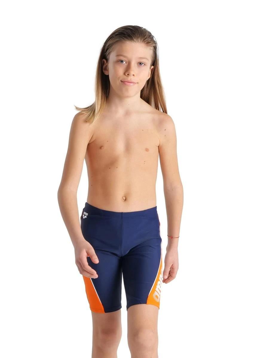 Arena Boy's Thrice Junior Jammer - Navy/Mango/White 4 Arena Boy's Thrice Junior Jammer - Navy/Mango/White - Image 2