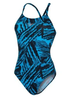 Speedo Allover Fixed Crossback Swimsuit - Black/ Pool -Swim Equipment Shop tumbnail 0ae6f83f eacb 4000 be17 4edfb41dd3eb