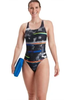 Speedo Placement Digital Powerback Swimsuit - Black/ Salso/ White/ Blue -Swim Equipment Shop tumbnail 0ff56836 e8ad 4d29 b78b 918f43fb1608