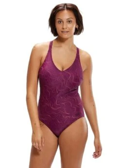 Speedo Lexi Printed Swimsuit - Deep Plum / Cherry / Cinder Rose -Swim Equipment Shop tumbnail 12e75071 eb4d 4f22 a104 a1cbfa37a262
