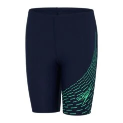 Speedo Boy's Medley Logo Jammer - Navy/ Fake Green -Swim Equipment Shop tumbnail 1329a1f2 f9ec 4ad6 9290 b1010dc8245a