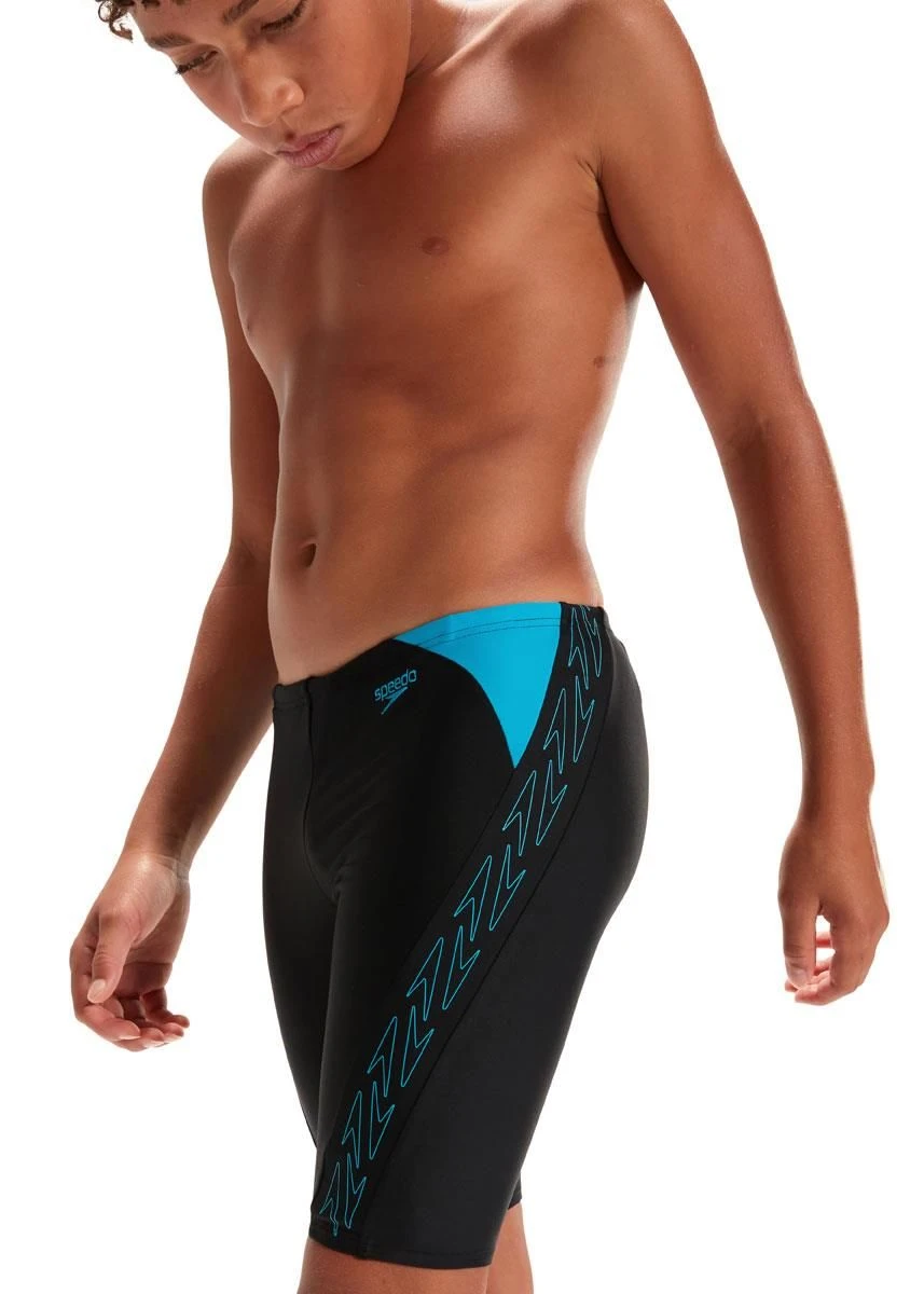 Speedo Boy's HyperBoom Splice Jammer - Black/ Bolt 4 Speedo Boy's HyperBoom Splice Jammer - Black/ Bolt - Image 2
