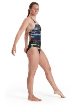 Speedo Placement Digital Powerback Swimsuit - Black/ Salso/ White/ Blue -Swim Equipment Shop tumbnail 1922b2e9 70b9 41b4 b8e9 3317523d6371