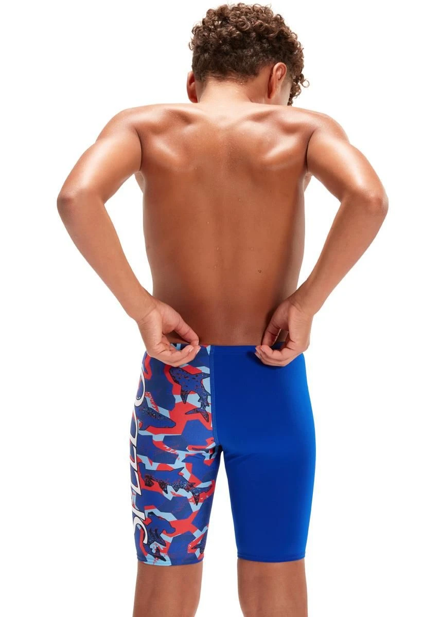 Speedo Boy's Placement V Cut Jammer - Shark Infested Waters 3 Speedo Boy's Placement V Cut Jammer - Shark Infested Waters