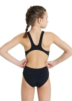 Arena Girls Solid Swim Tech Swimsuit - Black
