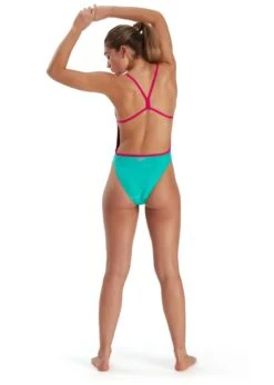 Speedo Solid Vback Swimsuit - Tile/ Electric Pink -Swim Equipment Shop tumbnail 3393ae26 7520 41d5 a69b fcd26e29c846