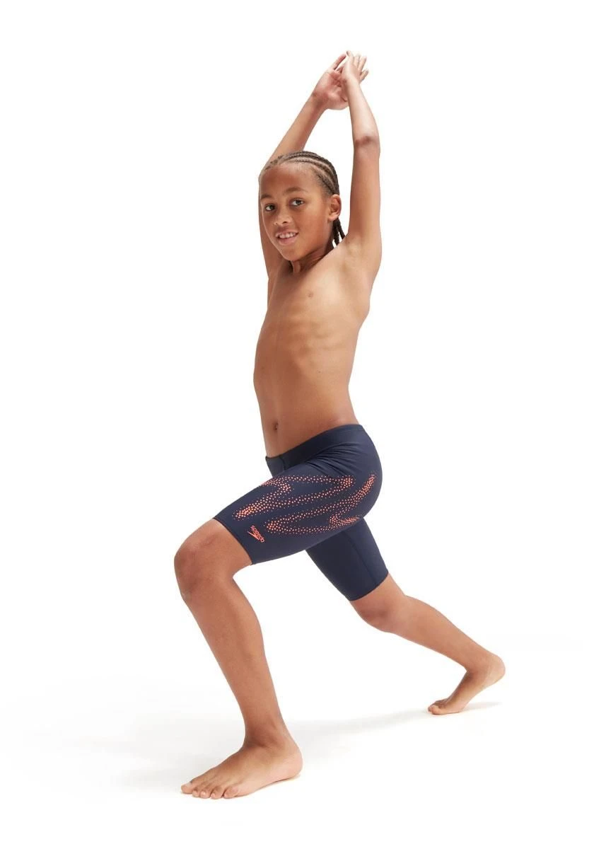 Speedo Boys Hyper Boom Logo Placement Jammer - True Navy/Volcanic Orange 5 Speedo Boys Hyper Boom Logo Placement Jammer - True Navy/Volcanic Orange - Image 3