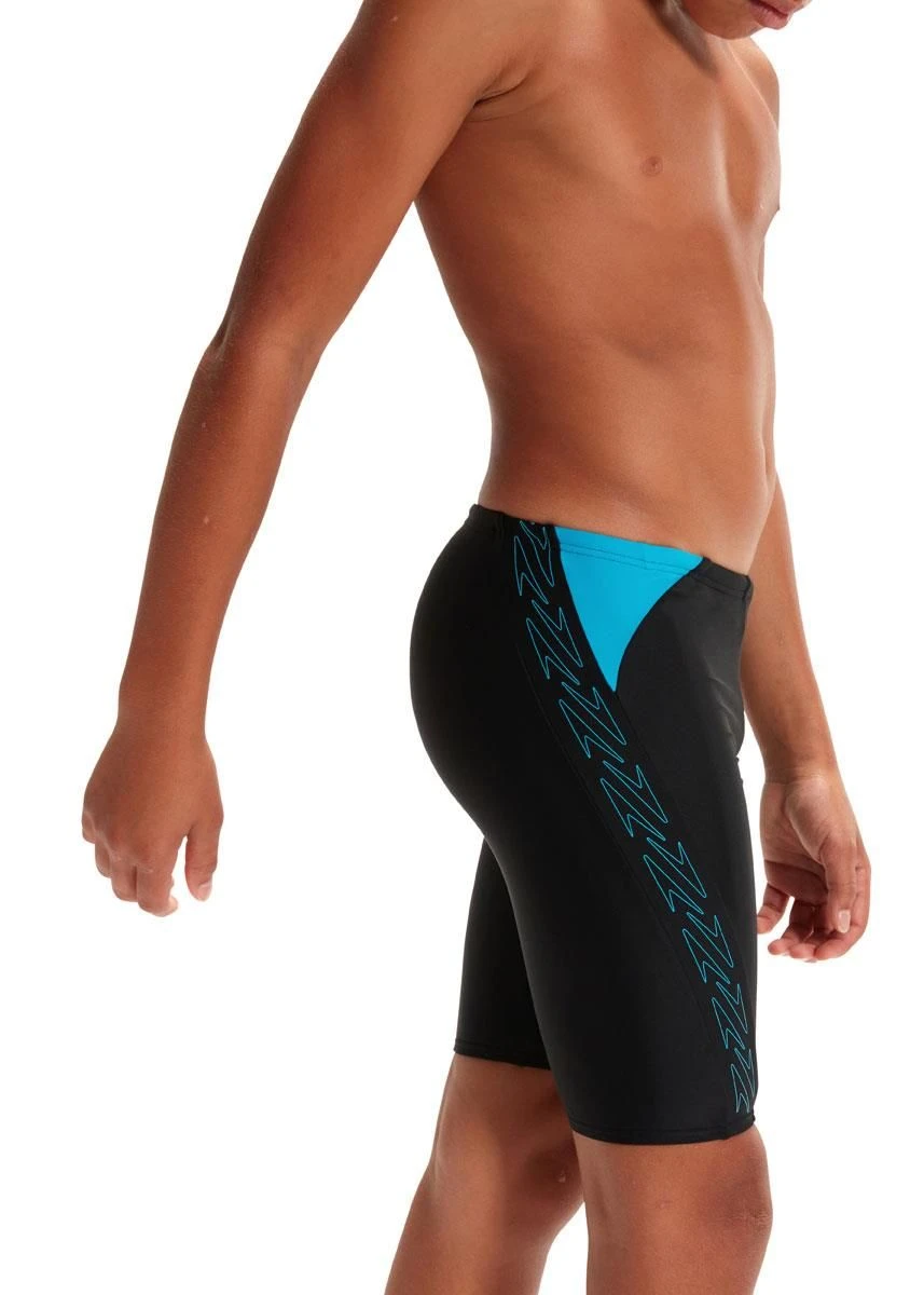 Speedo Boy's HyperBoom Splice Jammer - Black/ Bolt 3 Speedo Boy's HyperBoom Splice Jammer - Black/ Bolt