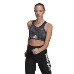 Adidas Women's Camo Workout Bra - Black
