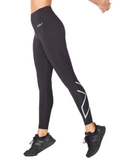 2XU Women's Motion Hi-Rise Compression Tights - Black/ Silver -Swim Equipment Shop tumbnail 386cec3b 91a9 4046 a630 da6cdd3203a5