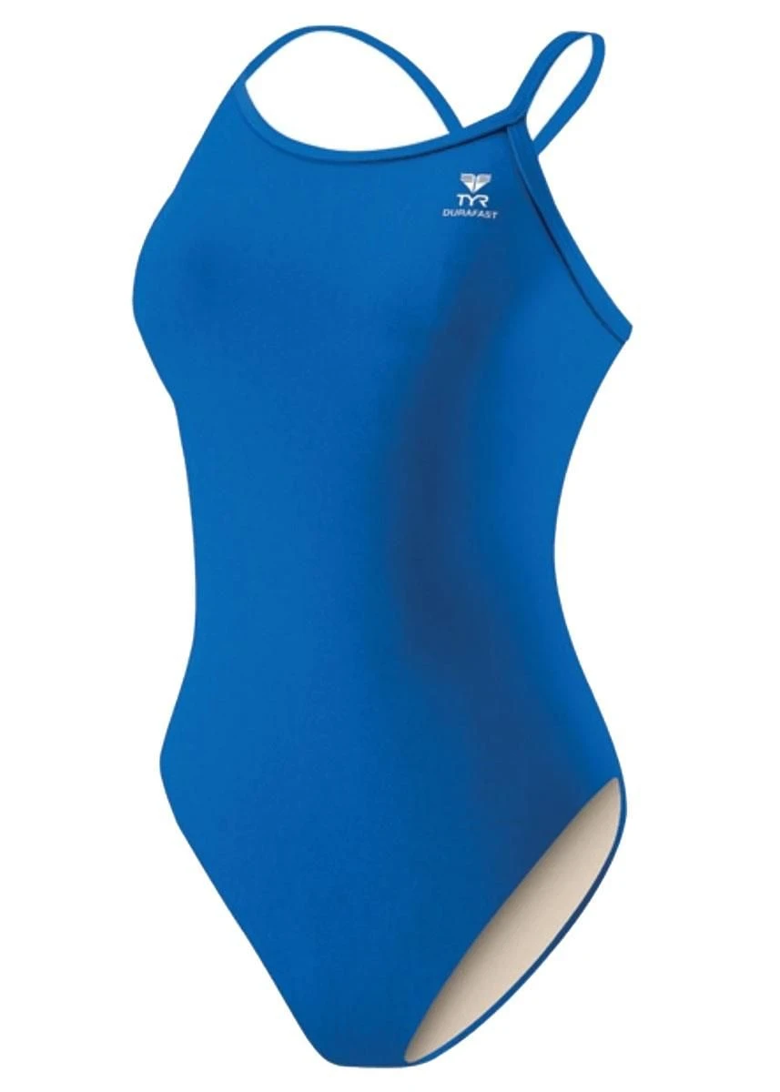 TYR Girl's Durafast One Solid Diamondfit Swimsuit - Royal Blue 3 TYR Girl's Durafast One Solid Diamondfit Swimsuit - Royal Blue