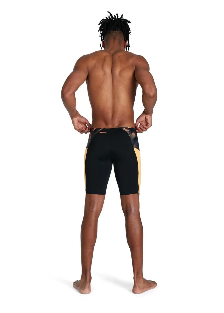 Speedo ECO END+ Splice Jammer - Black/ Papaya Punch/ USA Charcoal 3 Speedo ECO END+ Splice Jammer - Black/ Papaya Punch/ USA Charcoal